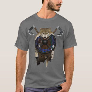 Viking shield with wolf fur T-Shirt
