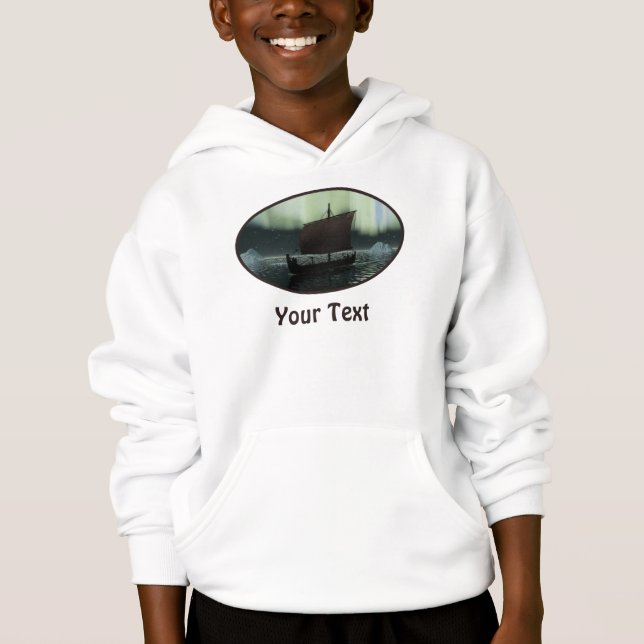 Viking Ship And Northern Lights (Front)