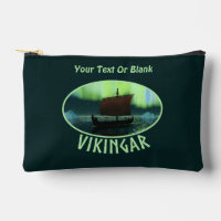 Viking Ship And Northern Lights