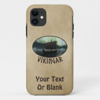 Viking Ship And Northern Lights