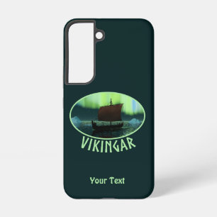 Viking Ship And Northern Lights Samsung Galaxy Case