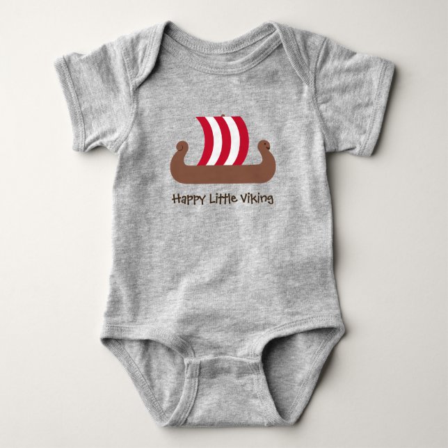 Viking Ship Baby - Nordic Infant - Bodysuit (Front)