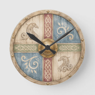 Viking Ship Baby Nursery Round Clock