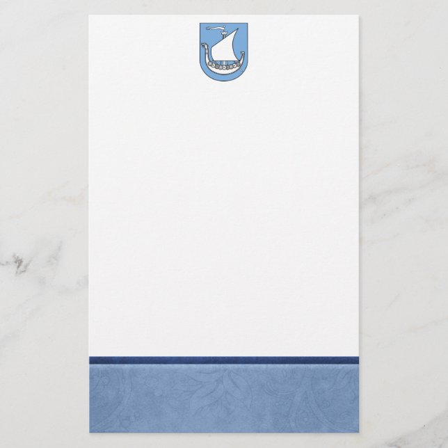 Viking Ship Coat of Arms Stationery (Front)