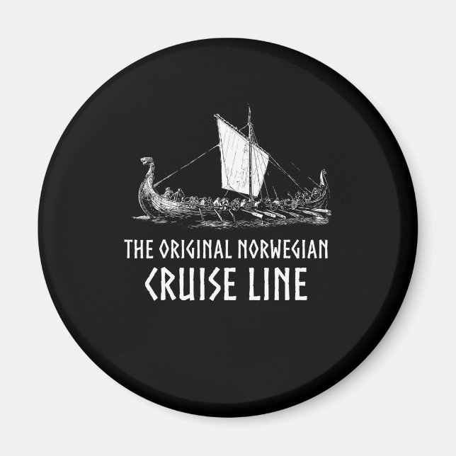 Viking Ship Cruise Line Odin And Valhalla Magnet (Front)