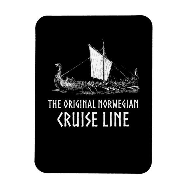 Viking Ship Cruise Line Odin And Valhalla Magnet (Vertical)