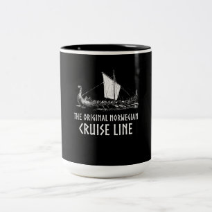 Viking Ship Cruise Line Odin And Valhalla Two-Tone Coffee Mug