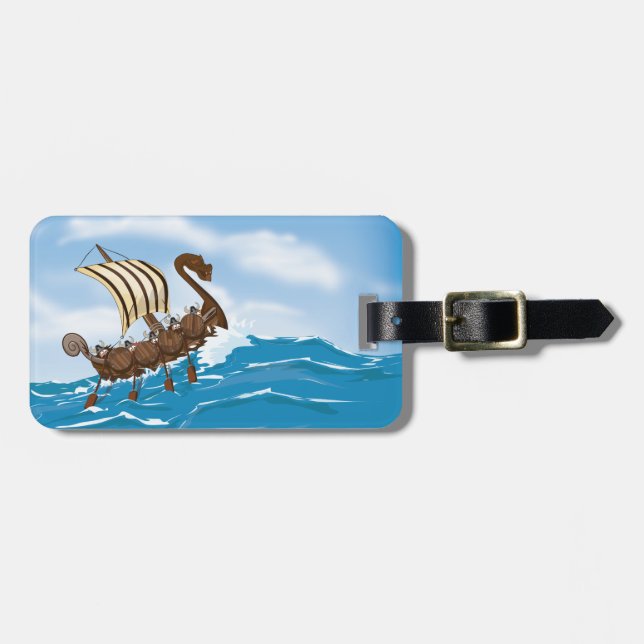Viking Ship Luggage Tag (Front Horizontal)