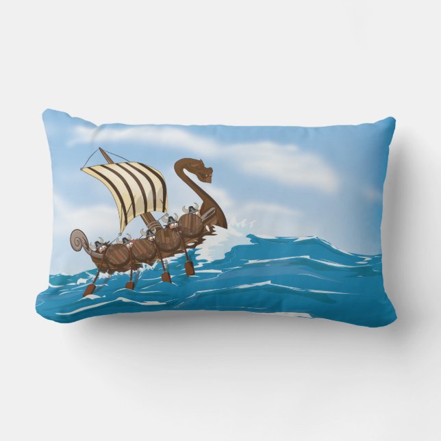 Viking Ship Lumbar Cushion (Front)