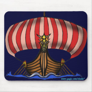 Viking ship mousepad design