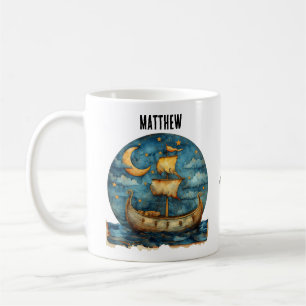 Viking Ship Personalised Coffee Mug