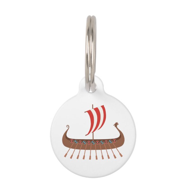 Viking Ship Pet Tag (Front)
