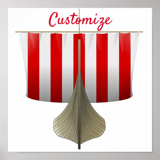 Viking Ship Sailing Thunder_Cove Poster (Front)