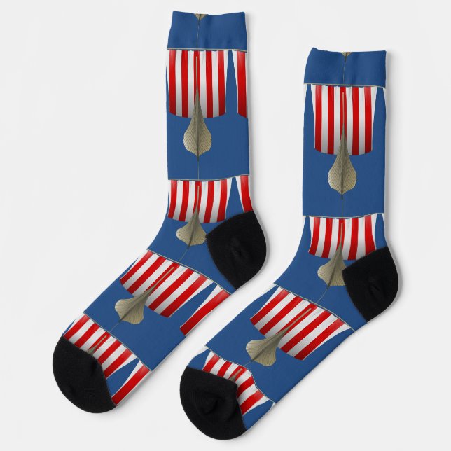 Viking Ship Sailing Thunder_Cove Socks (Left)