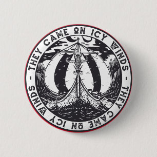 Viking Ship Scandinavian History Design 6 Cm Round Badge