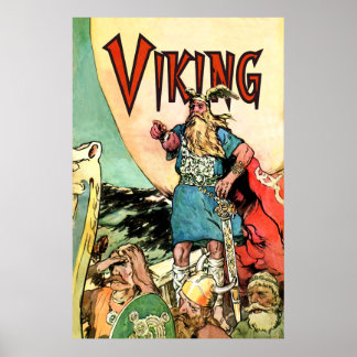 Viking Ship Thor Norseman Warriors Norse Poster