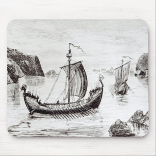 Viking Ships Mouse Pad