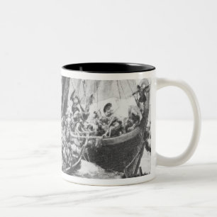 Viking Ships Two-Tone Coffee Mug