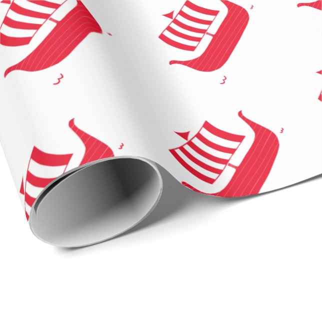 Viking ships with customizable color wrapping paper (Roll Corner)