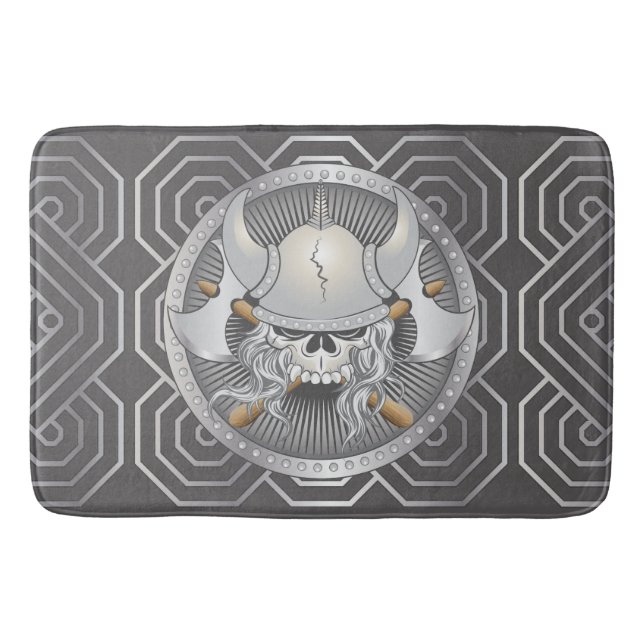 Viking Skull Bath Mat (Front)