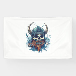 Viking Skull Berserker Banner