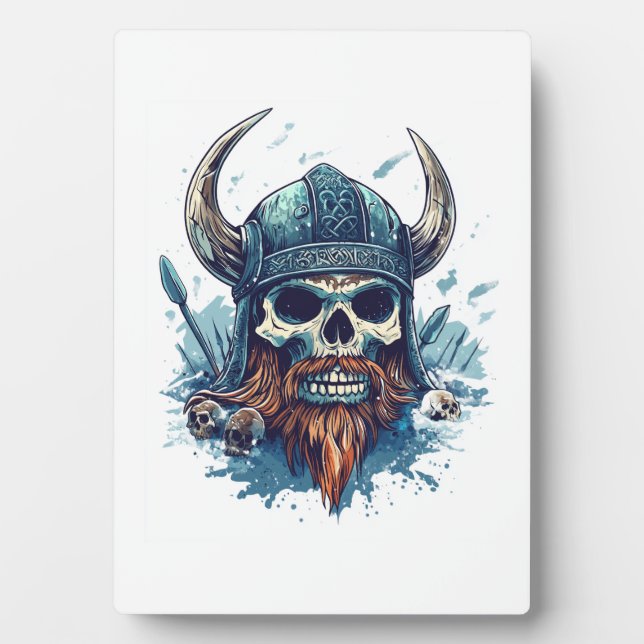 Viking Skull Berserker Plaque (Front)