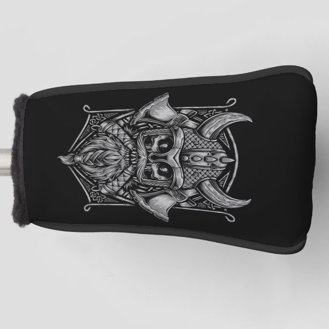 Viking Skull Golf Head Cover (Front)
