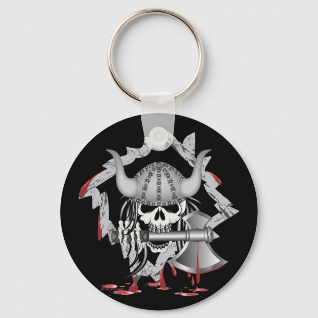 Viking Skull Key Ring (Front)