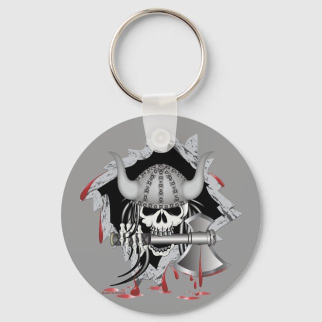 Viking Skull Key Ring (Front)