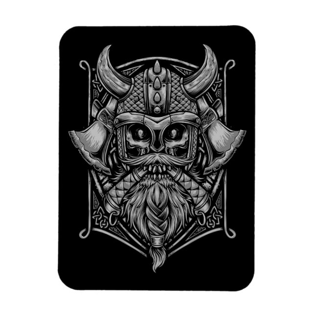 Viking Skull Magnet (Vertical)