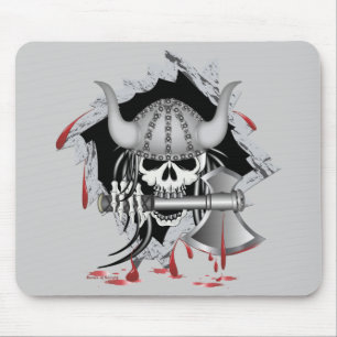 Viking Skull Mouse Pad