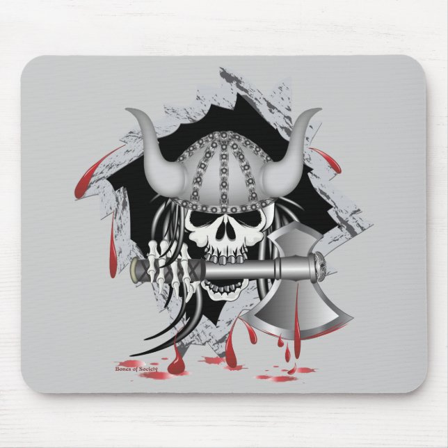 Viking Skull Mouse Pad (Front)