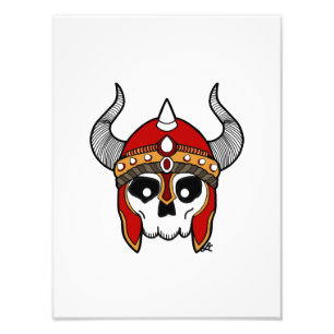 Viking skull poster