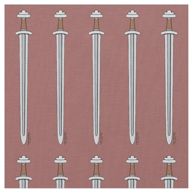 Viking Sword Fabric (Close Up)
