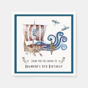Viking Themed Birthday Party Napkin