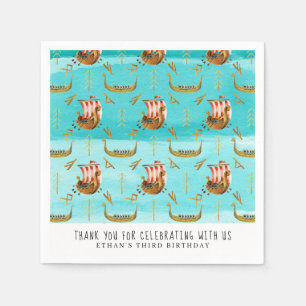 Viking Themed Birthday Party Napkins