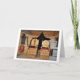 Viking throne room holiday card