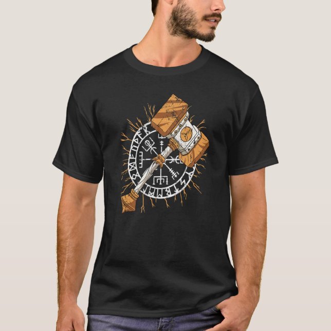 Viking Train For Ragnarok Odin God Mark T-Shirt (Front)