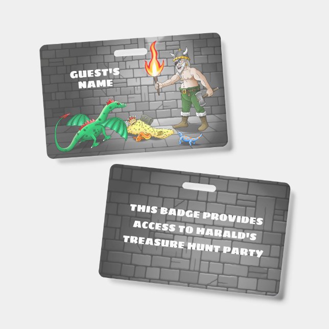 Viking Treasure Hunt ID Badge (Front & Back)