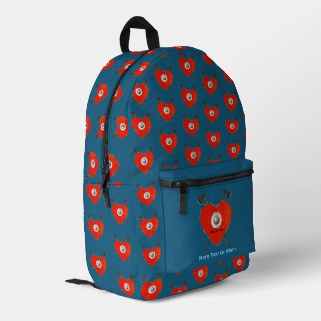 Viking Valentine Printed Backpack (Back Corner Left)
