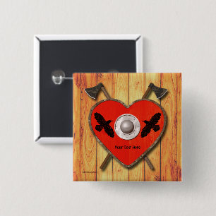 Viking Valentine - Raven 15 Cm Square Badge