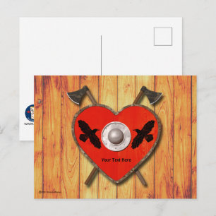 Viking Valentine - Raven Postcard