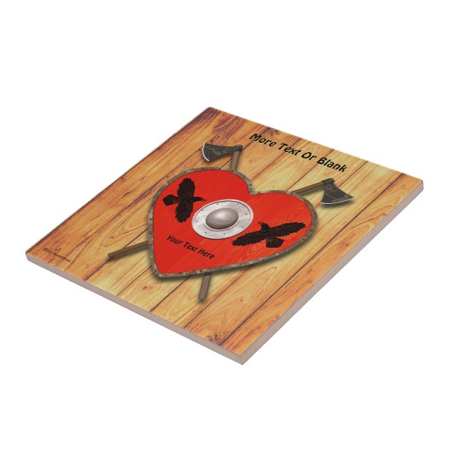 Viking Valentine - Raven Tile (Side)