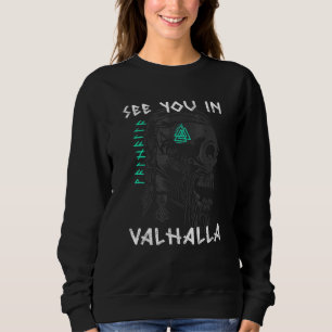 Viking Valhalla Odin Thor Hammer Schieldmaid Berse Sweatshirt