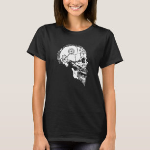 Viking Valhalla Skull Norse Mythology Braided Hair T-Shirt