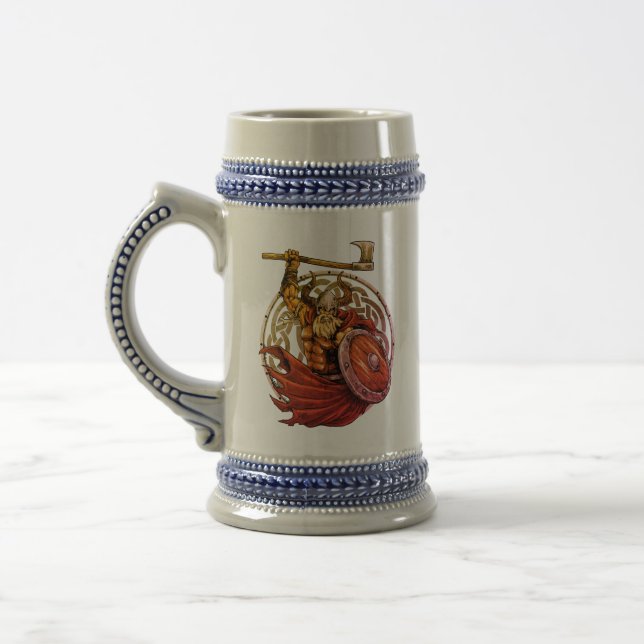 Viking Valhalla Warrior Beer Stein (Left)