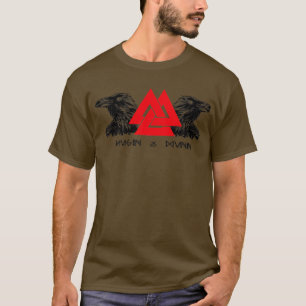 Viking Vanheimr Hugin amp Munin Ravens Odinx27s T-Shirt