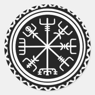 Viking Vegvisir Compass Classic Round Sticker