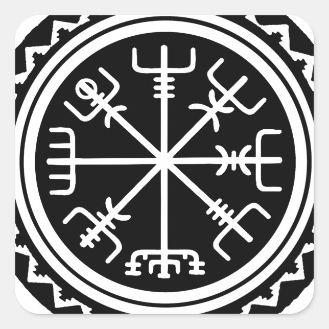 Viking Vegvisir Compass Square Sticker (Front)