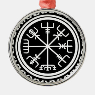 Viking Vegvisir Nautical Compass Metal Tree Decoration